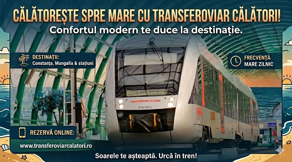 Călătorește spre mare cu Transferoviar Călători!